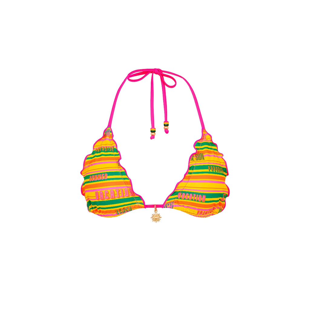 Lettuce Edge Bralette Bikini Top - Sunshine Lover