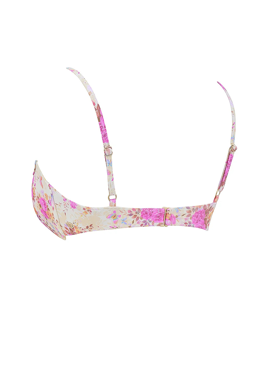 floral print underwired bikini top