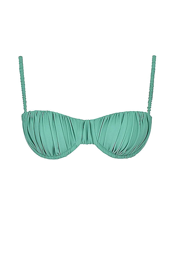 eucalyptus ruched bikini top