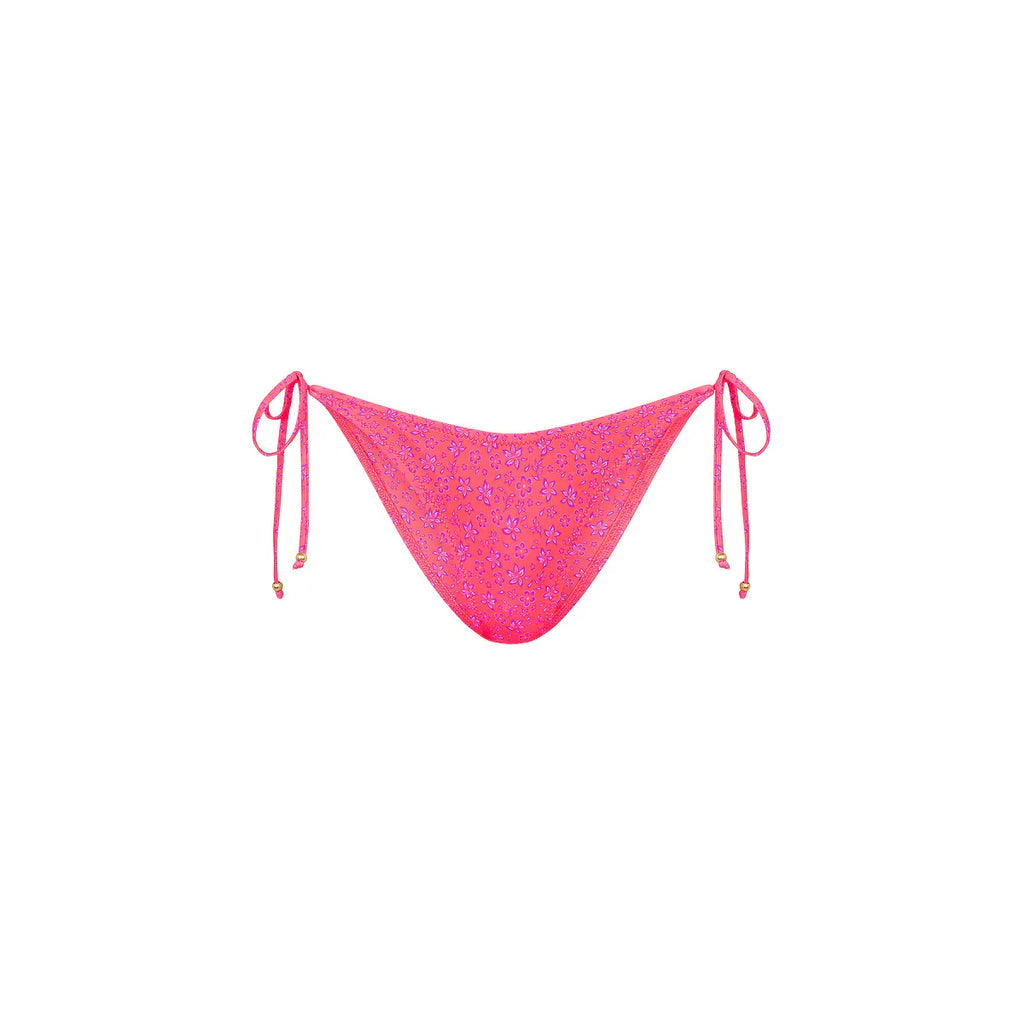 Dipped Cheeky Tie Bikini Bottom - Kiss Me