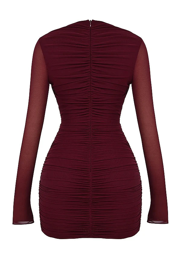 mulberry cutout mini dress