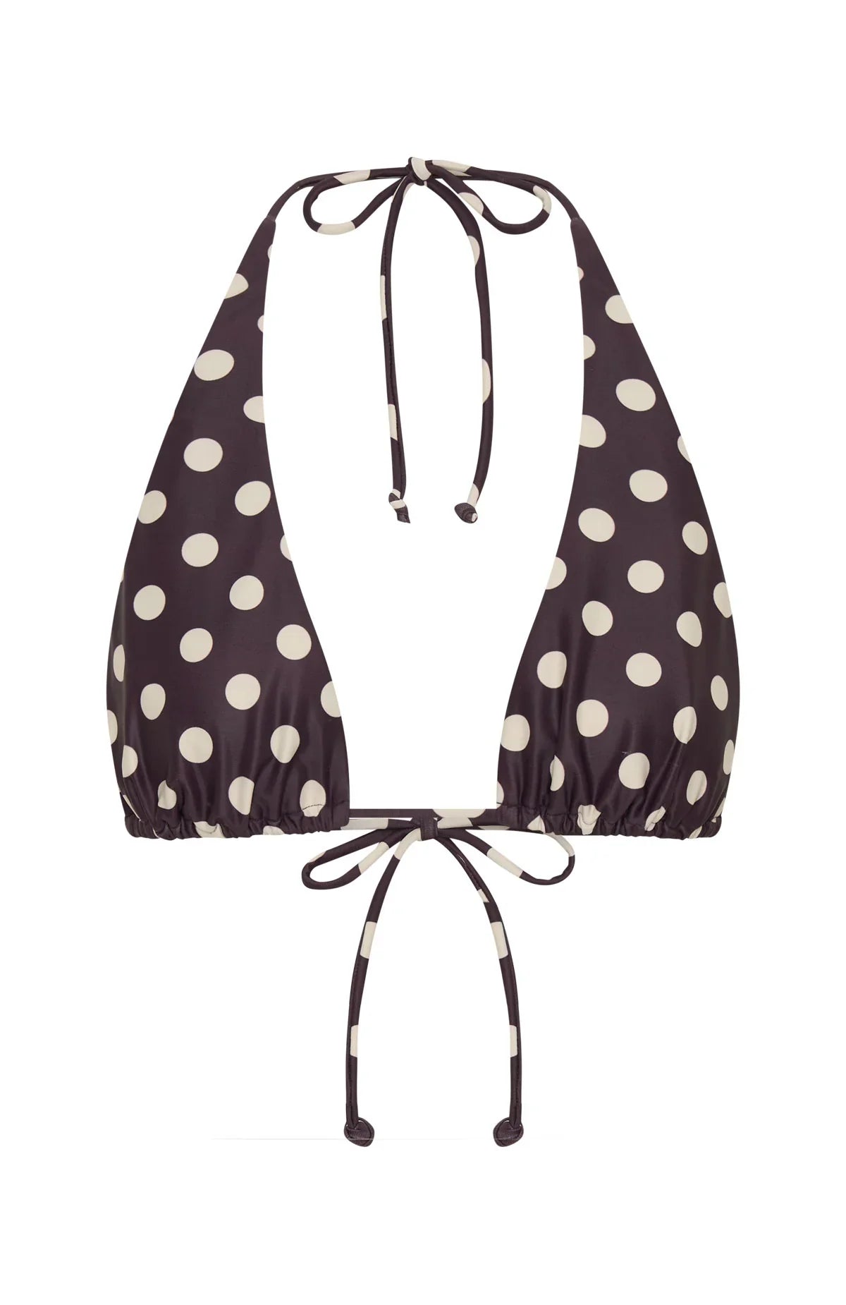 Danica Bikini Top Choc/Cream Polka Dot