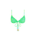 Ruched Bow Bralette Bikini Top - Apple Blossom