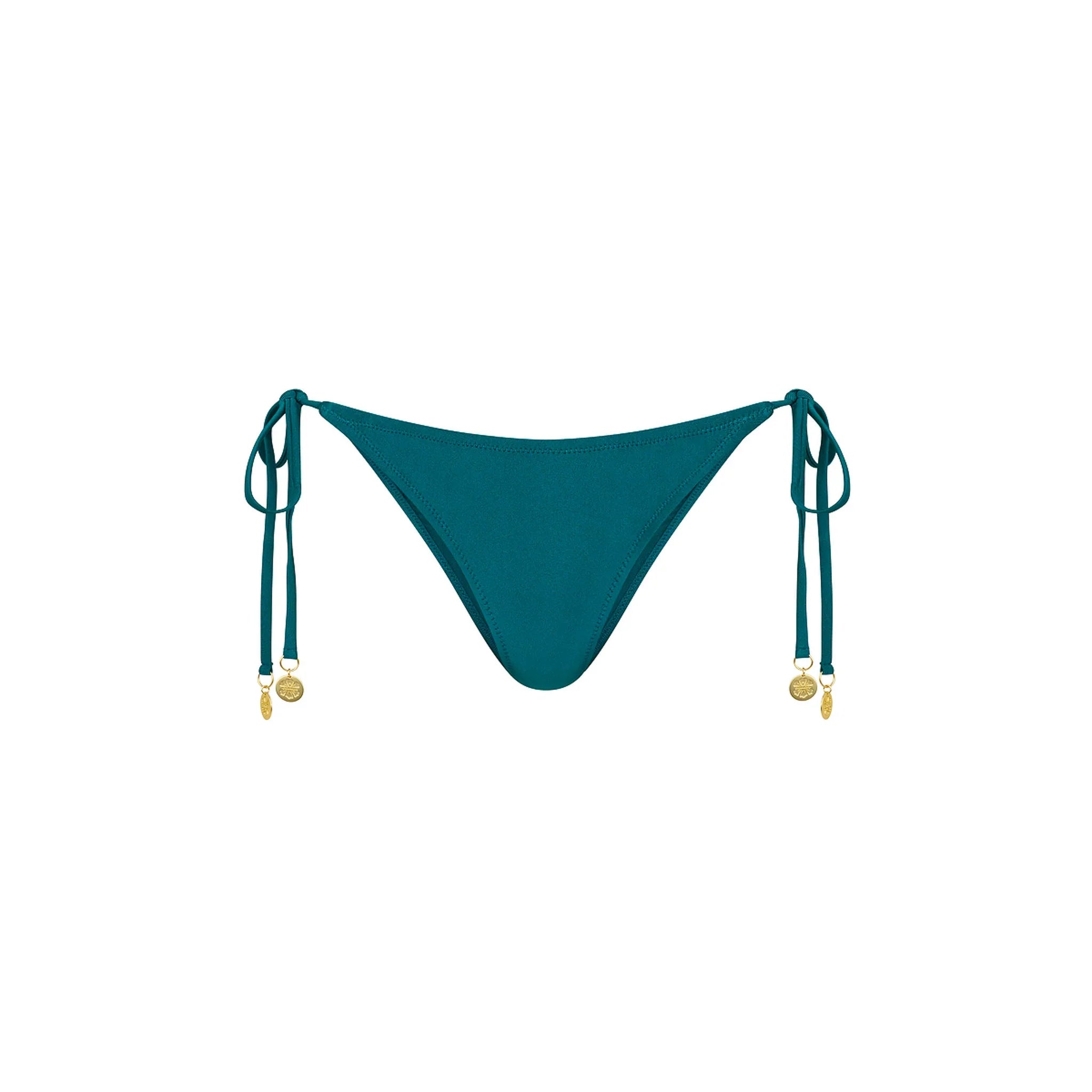 Full Coverage Tie Bikini Bottom - Laguna Haze