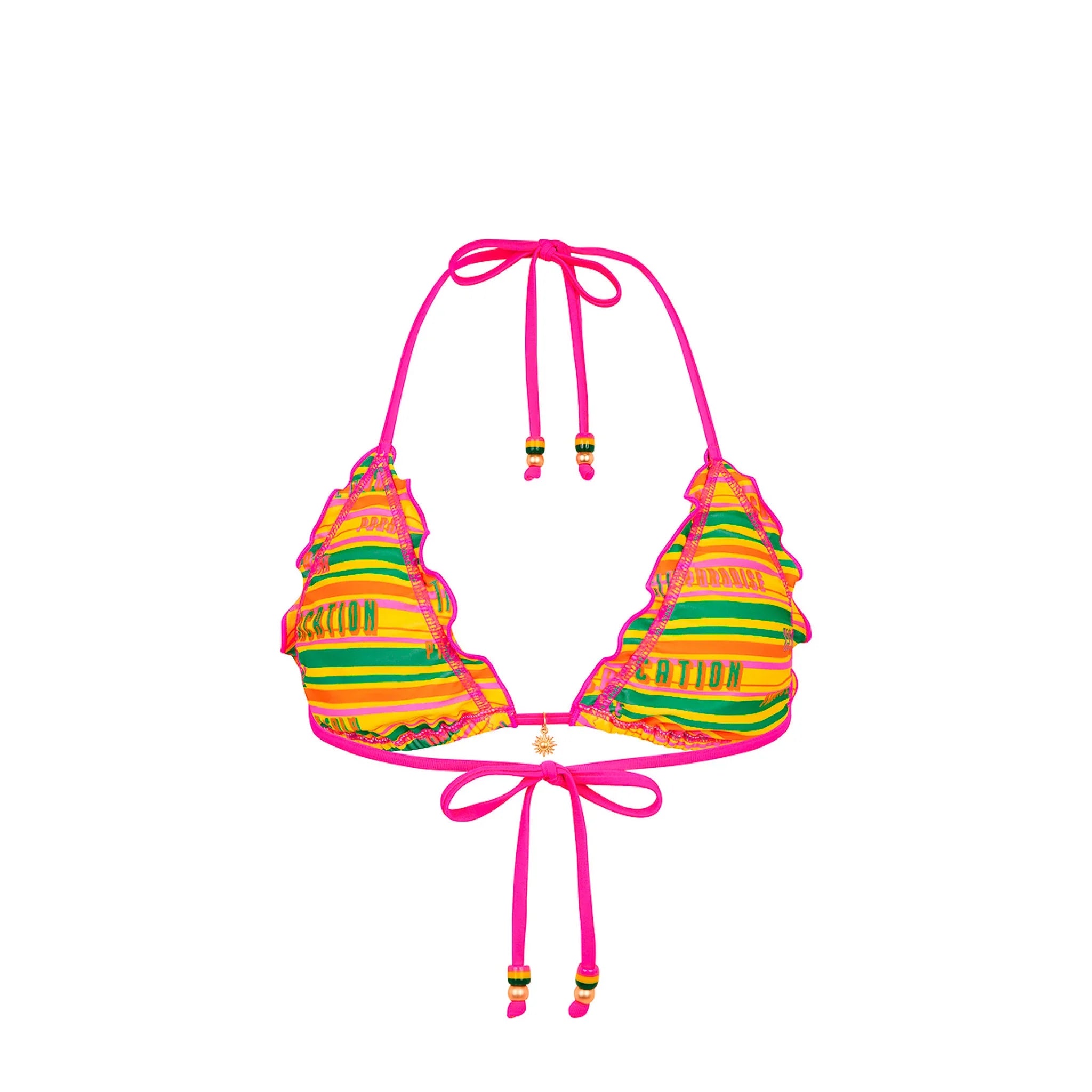 Lettuce Edge Bralette Bikini Top - Sunshine Lover