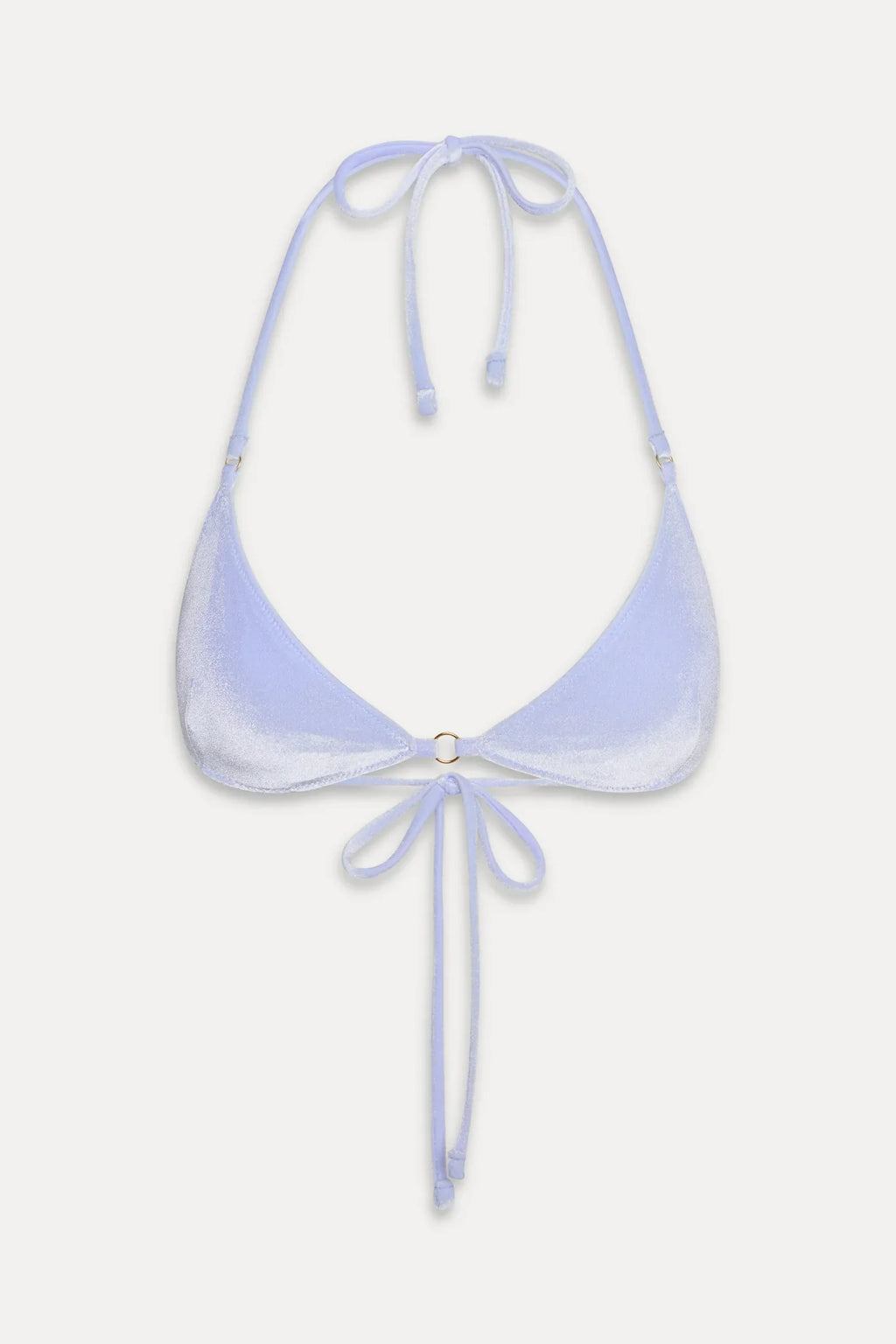 Amore Skimpy Velvet Bikini Top - French Blue