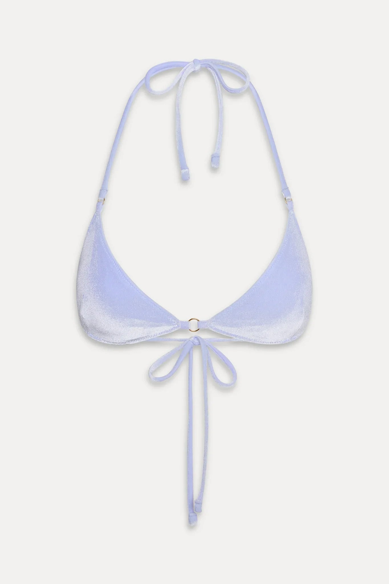 Amore Skimpy Velvet Bikini Top - French Blue