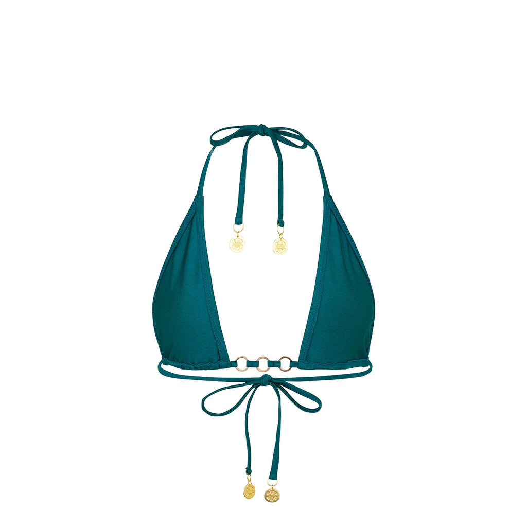 Trio Ring Triangle Bikini Top - Laguna Haze