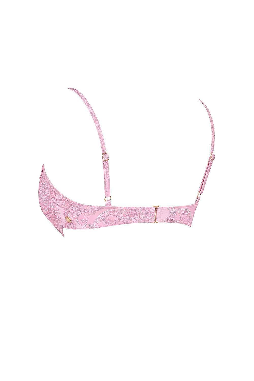 pink paisley underwired bikini top