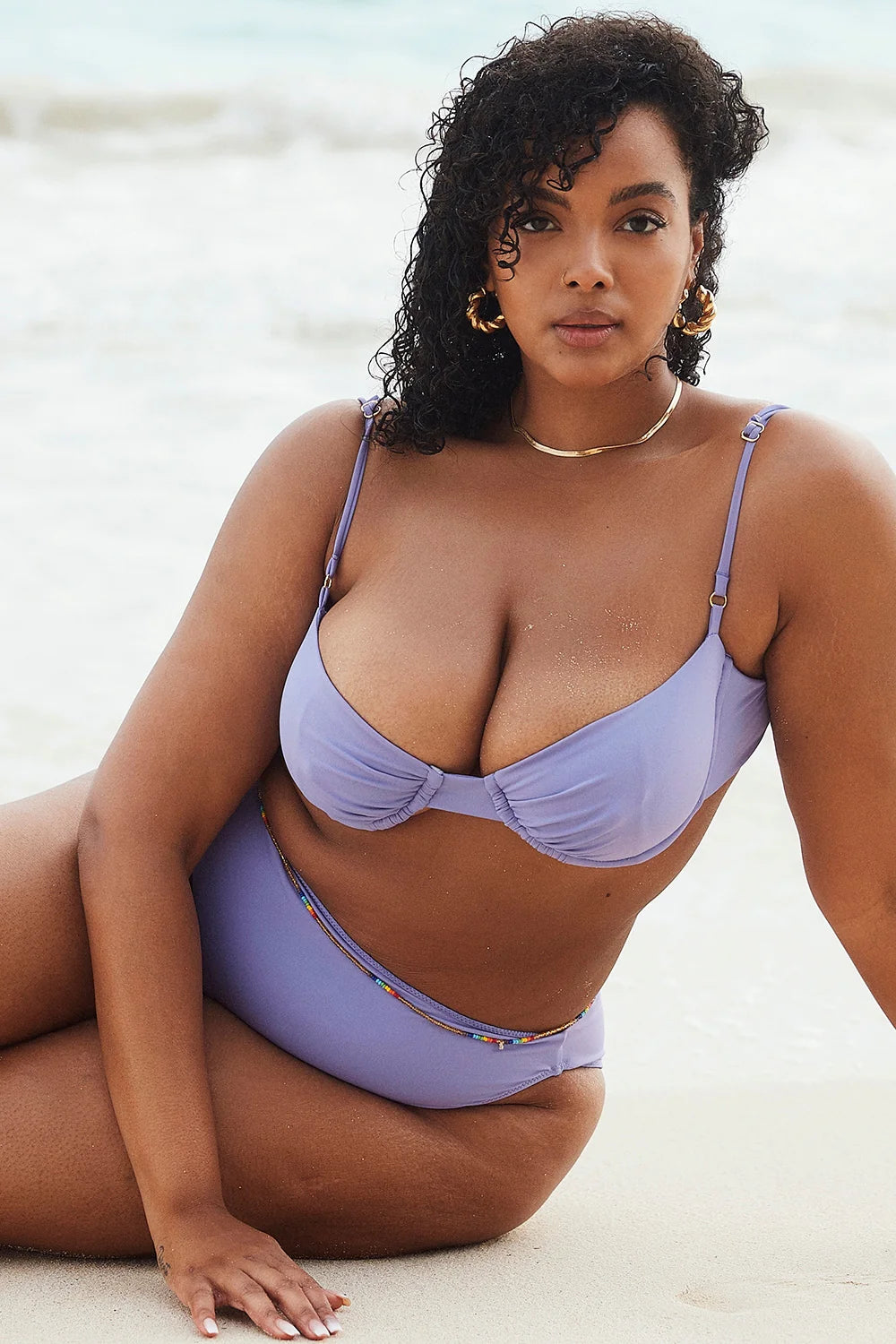 violet underwired bikini top
