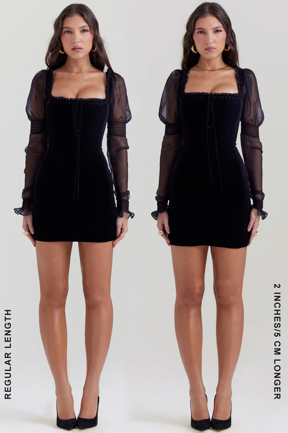 black velvet mini dress