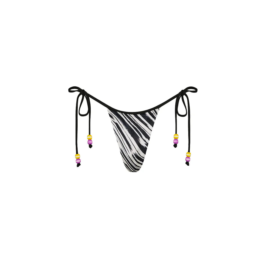 Micro Thong Tie Side Bikini Bottom - Wild Honey