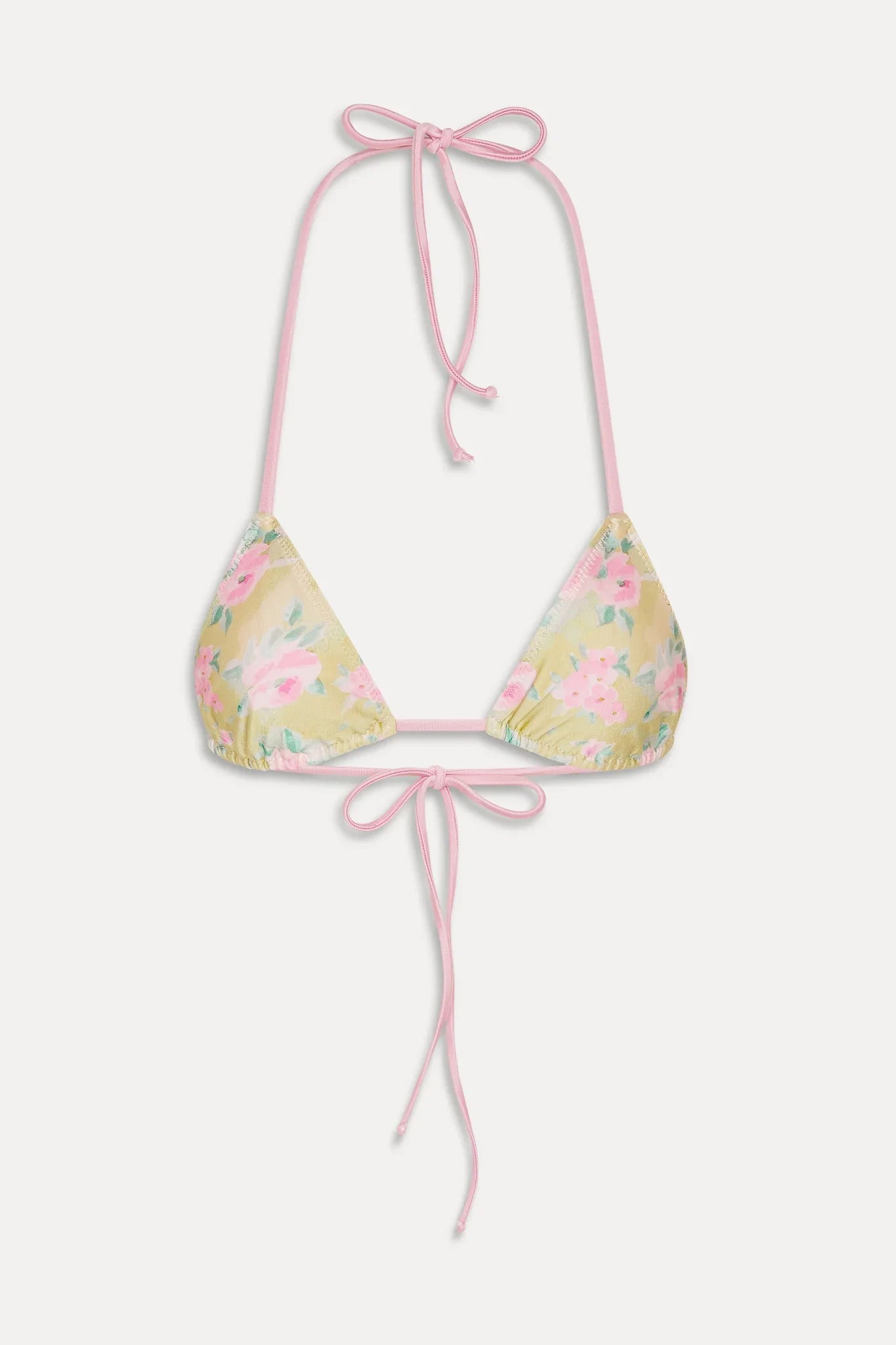 Nick Triangle Halter Bikini Top - Nymphaea