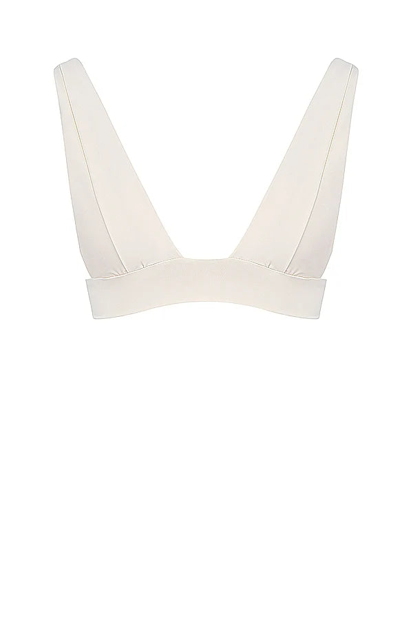 vanilla tie back bikini top