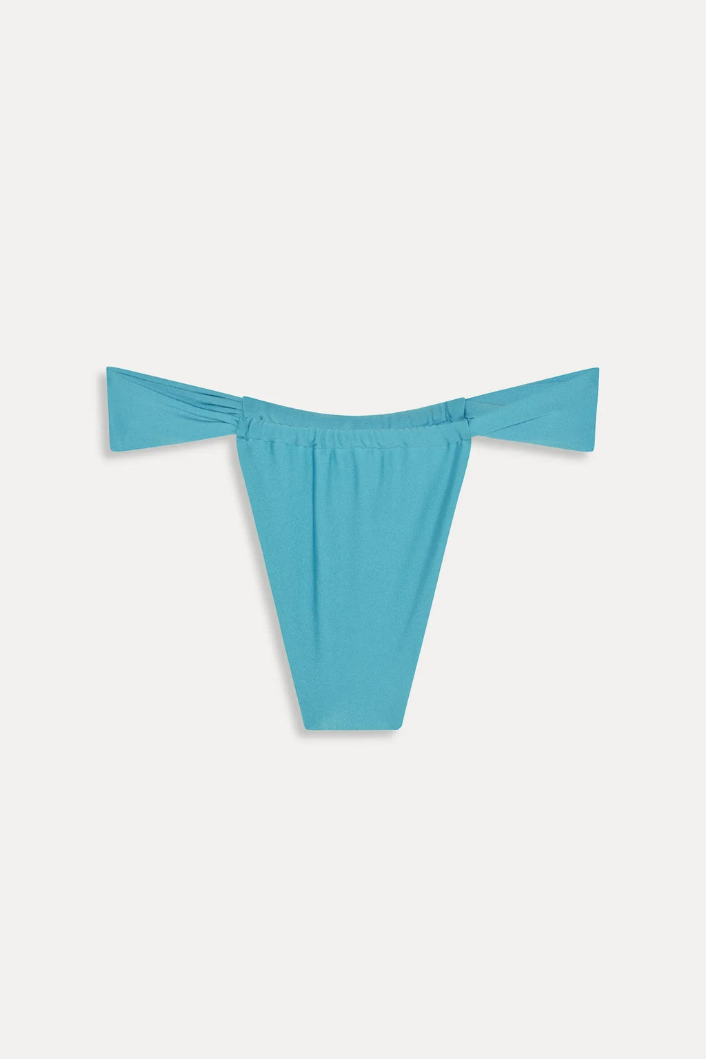 Beckett Satin Micro Bikini Bottom - Cyan Shine