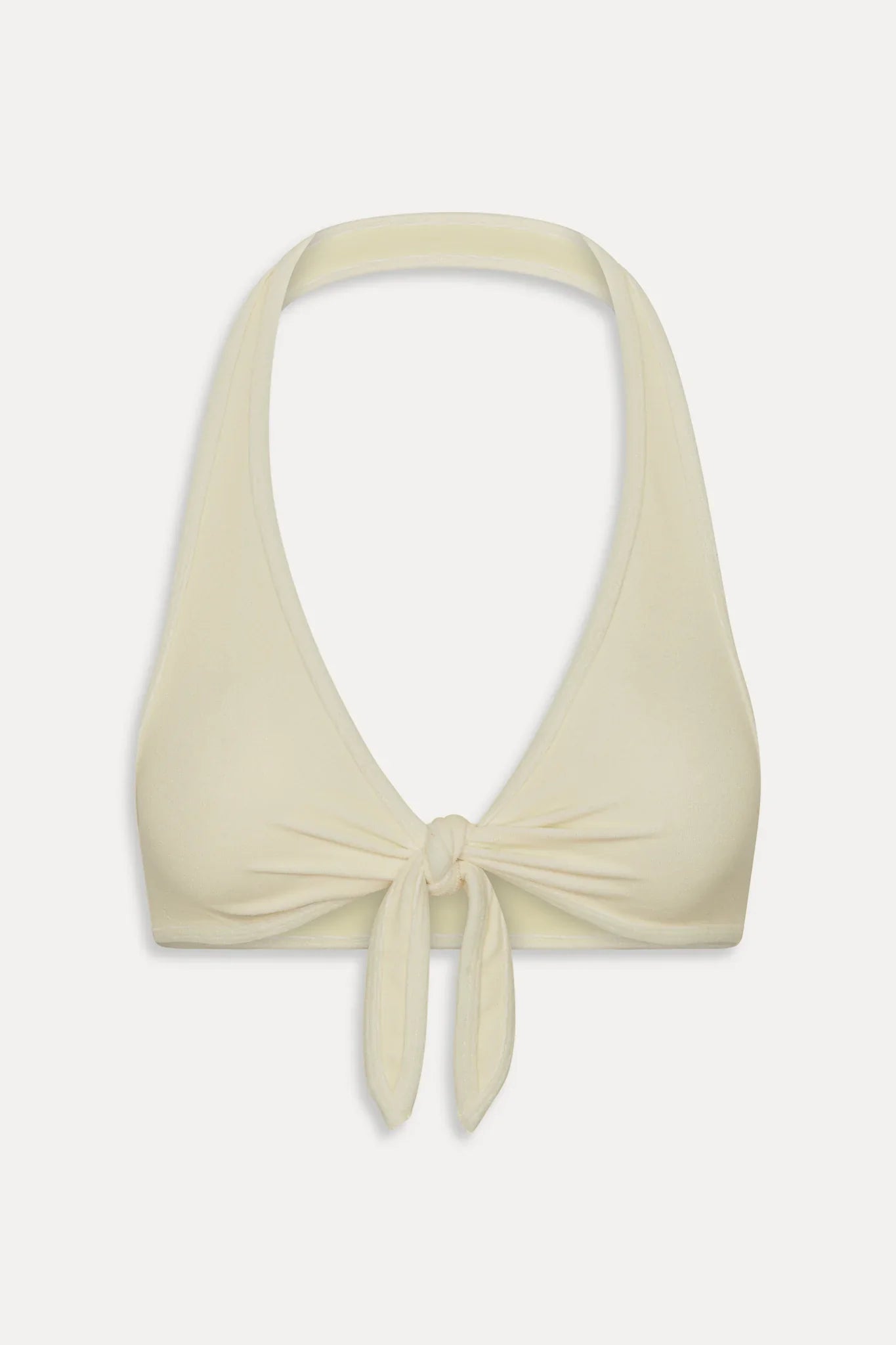 Jayne Terry Halter Bikini Top - Lemon