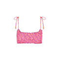 Shirred Crop Tie Bikini Top - Gelato Bloom