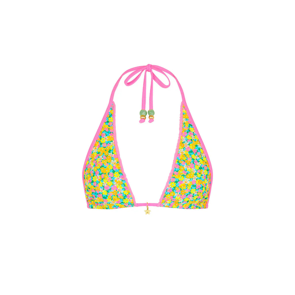 Decorative Bind Halter Bikini Top - Hula Honey