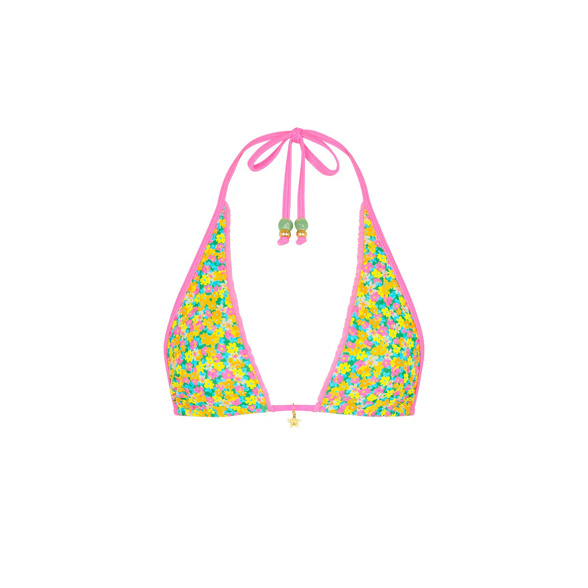 Decorative Bind Halter Bikini Top - Hula Honey