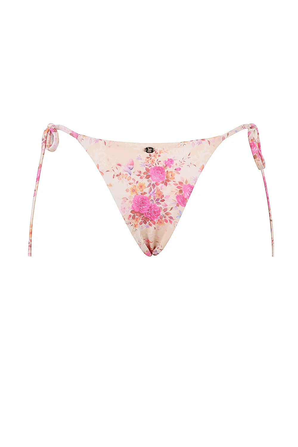 floral print tie side bikini bottom