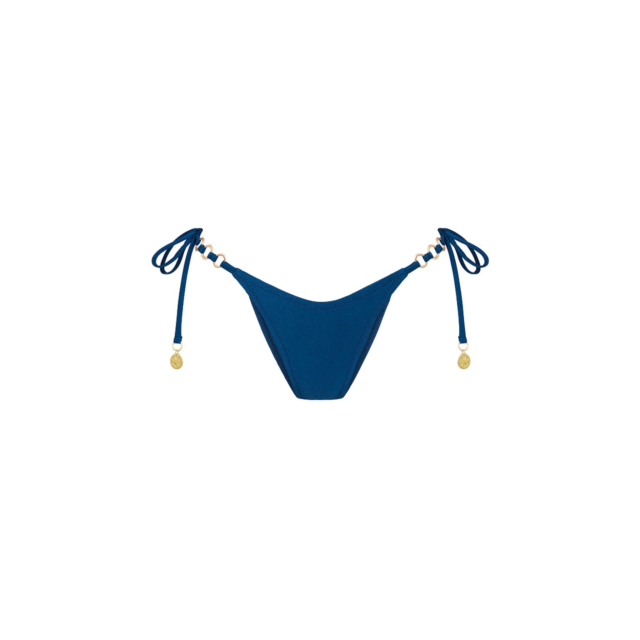Trio Ring Cheeky Tie Bikini Bottom - Mystic Moon