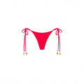 Thong Tie Side Bikini Bottom - Cherry Crush
