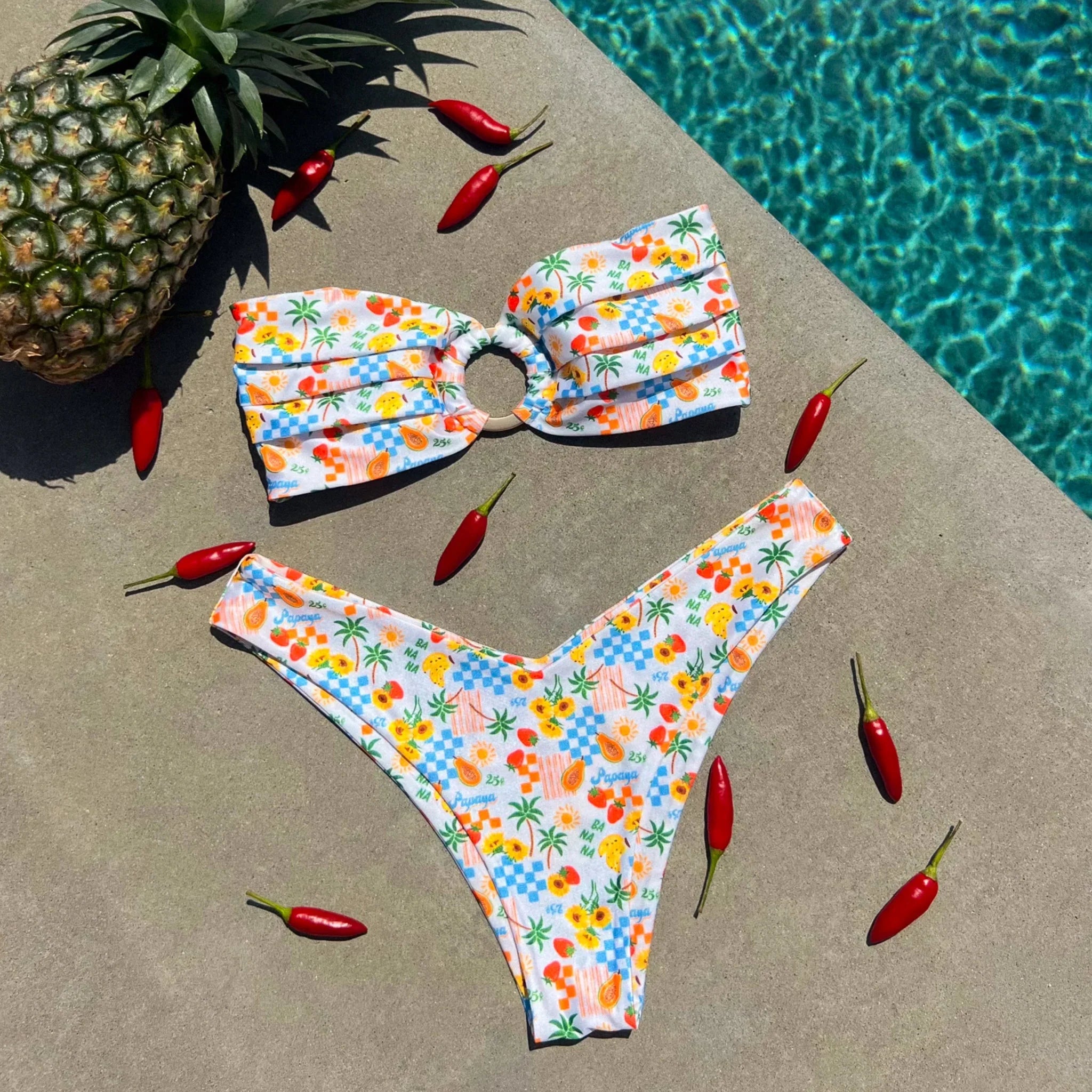Strapless Bandeau Bikini Top - Suncatcher