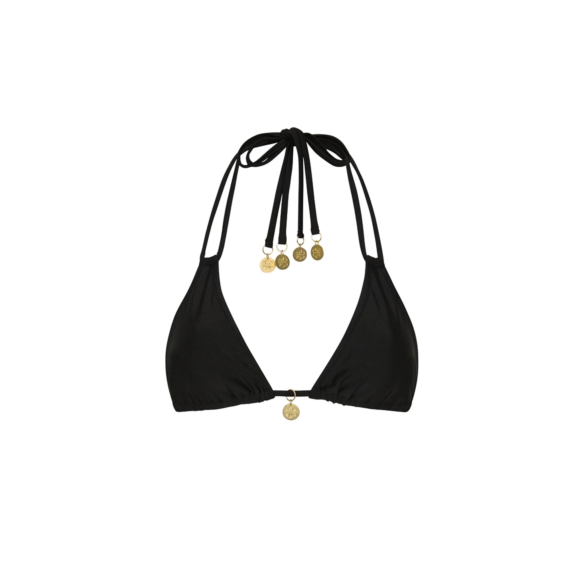Halter Bralette Bikini Top - Twilight Black