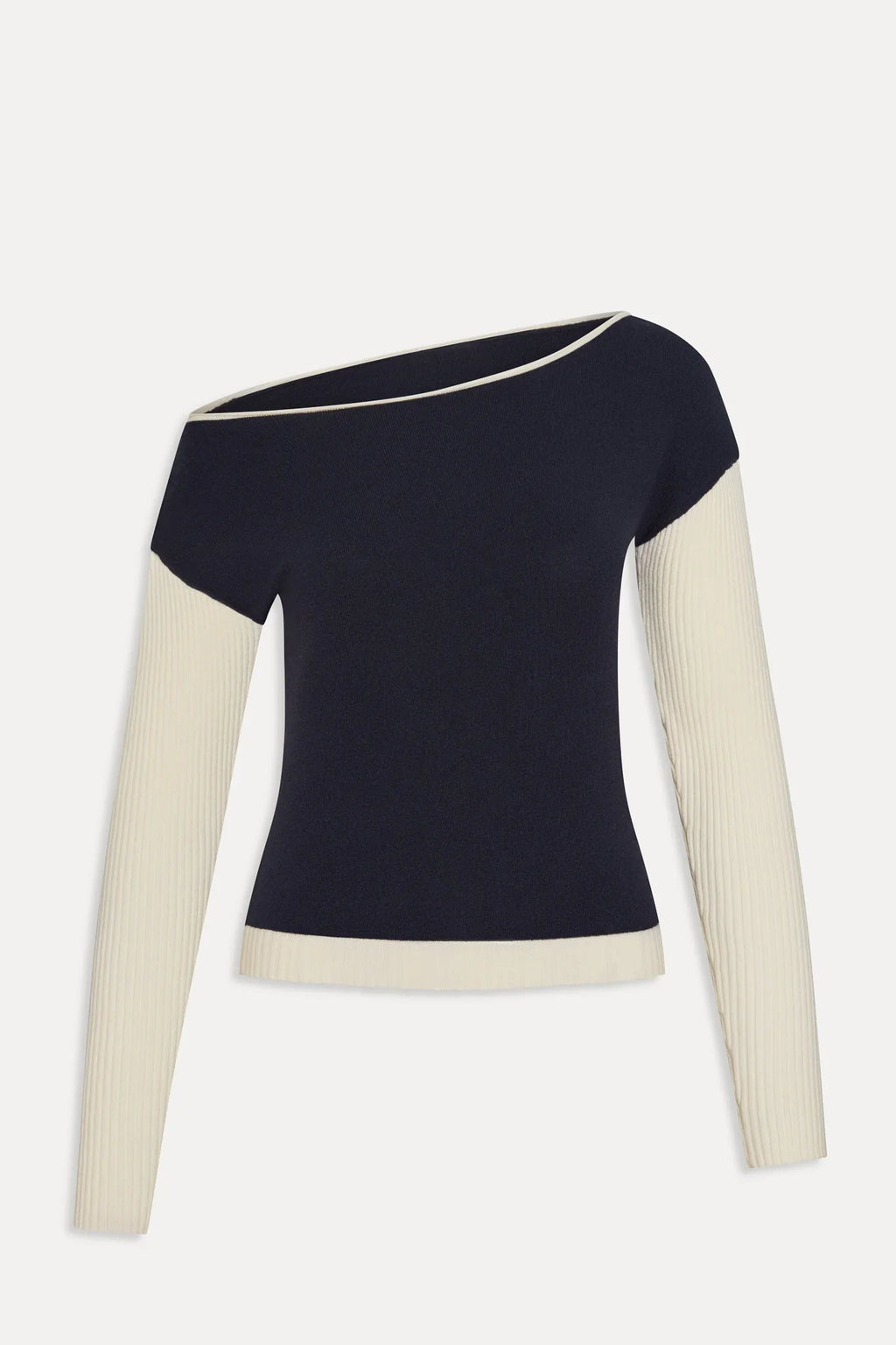 Vail Off The Shoulder Knit Shirt - Deep Sea