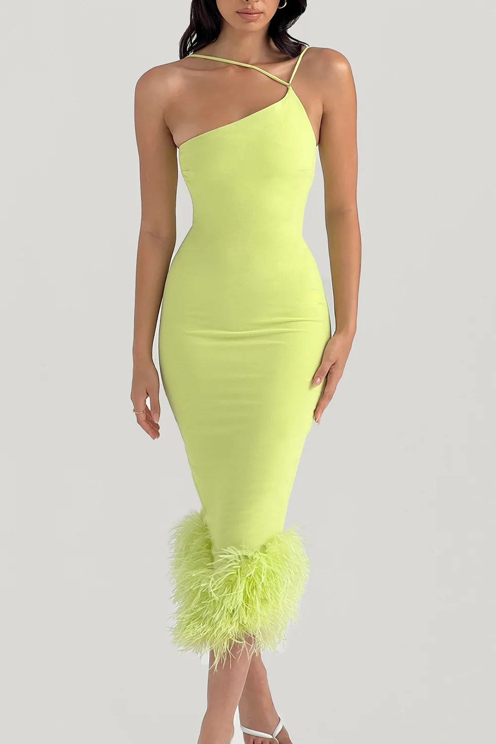 lime midi dress