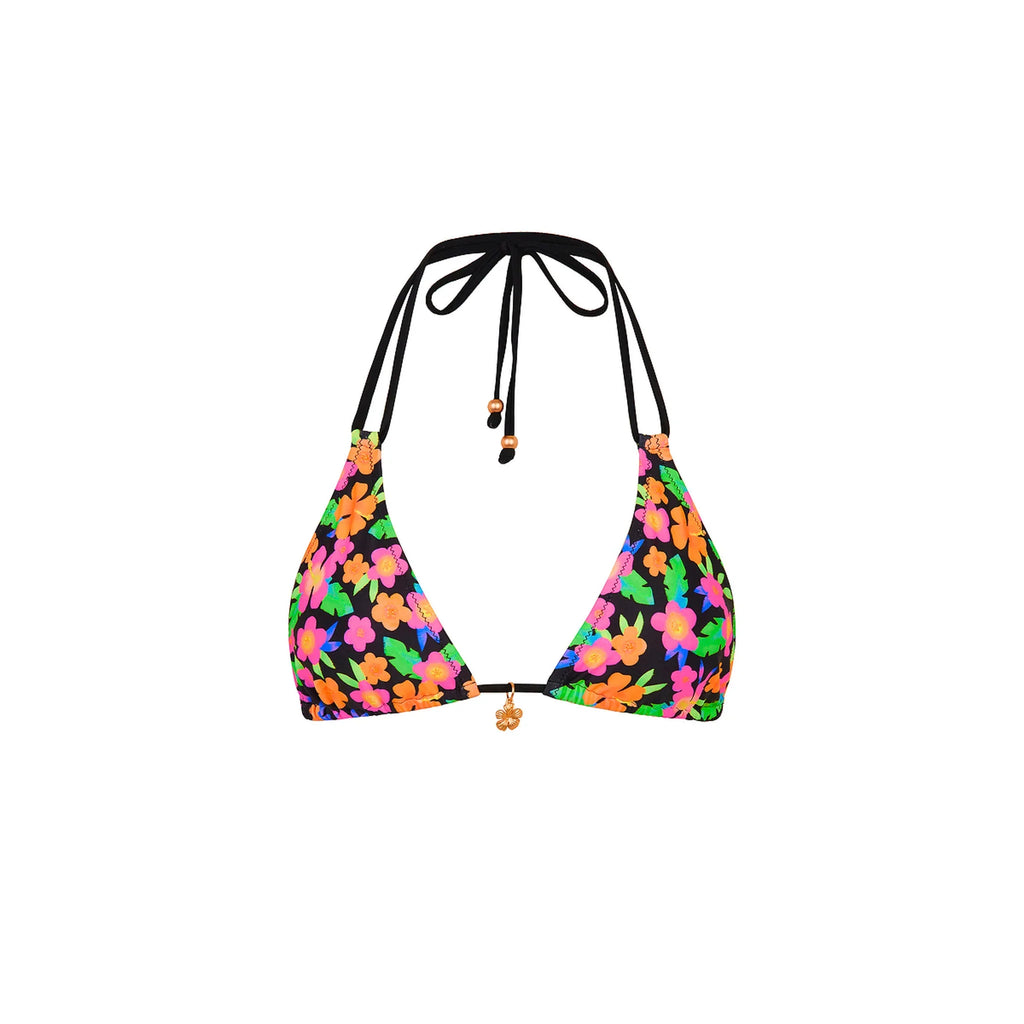 Simple Strap Halter Bikini Top - Midnight Glow