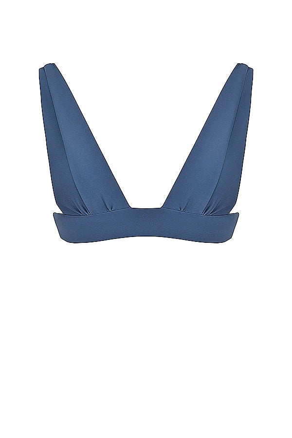 deep blue tie back bikini top