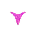 Lettuce Edge Thong Bikini Bottom - Bubble Berry