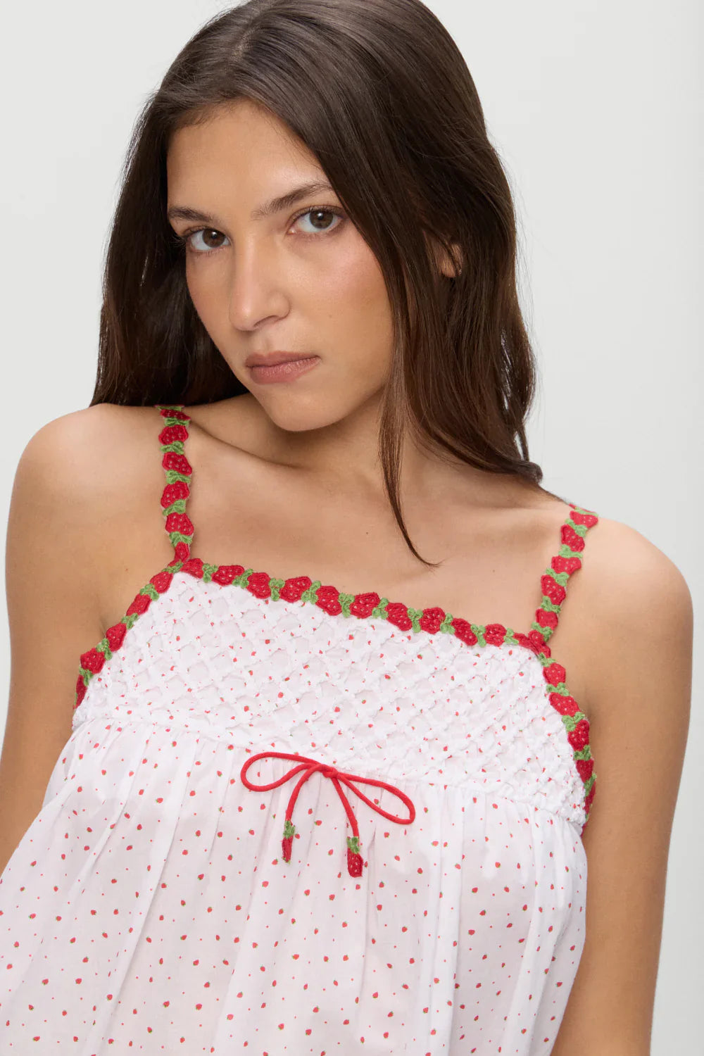 Coppola Cotton Babydoll Dress - Tiny Berry