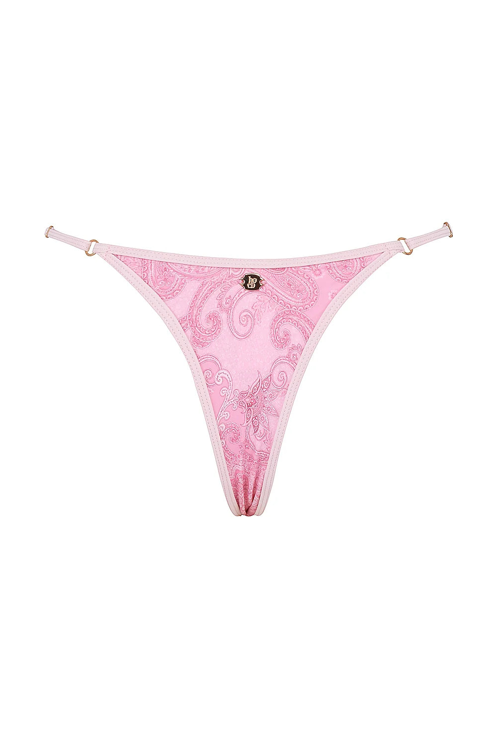 pink paisley thong bikini bottom