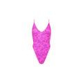 Plunge Cross Back One Piece - Bubble Berry