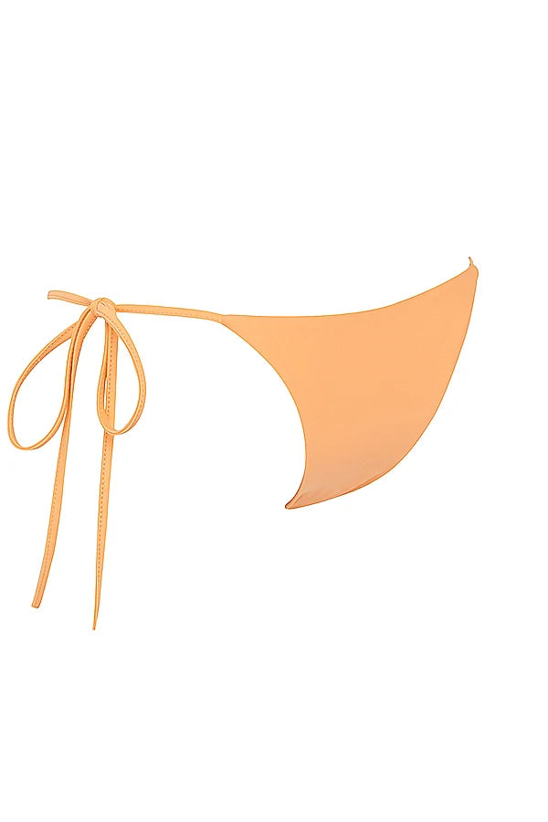 light orange tie side bikini bottom