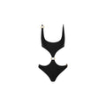 Retro Ring Cheeky One Piece - Twilight Black