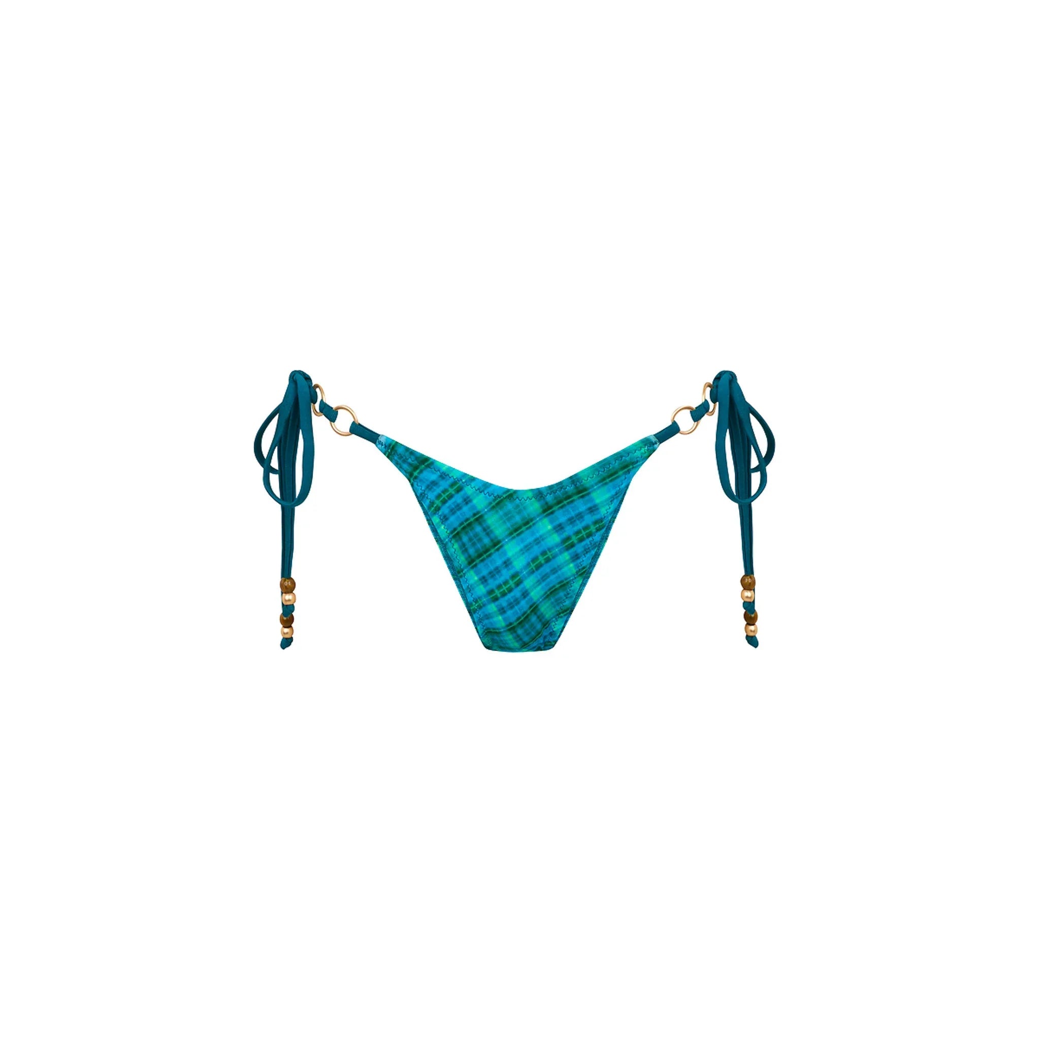 Trio Ring Cheeky Tie Bikini Bottom - Tropic Dip