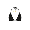 Gathered Stitch Bralette Bikini Top - Twilight Black