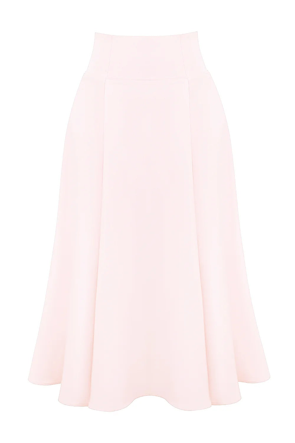 ballerina pink a-line midi skirt