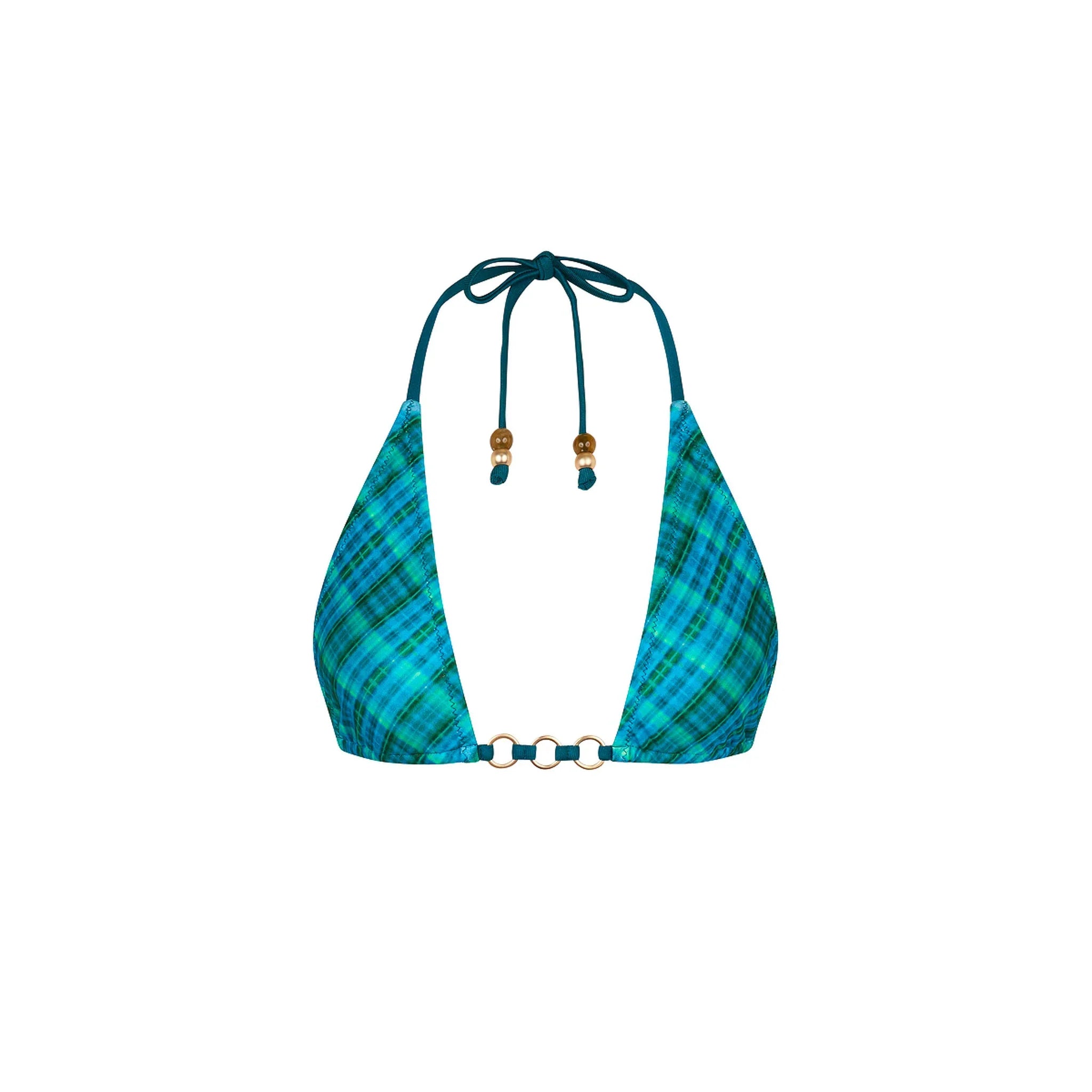 Trio Ring Triangle Bikini Top - Tropic Dip