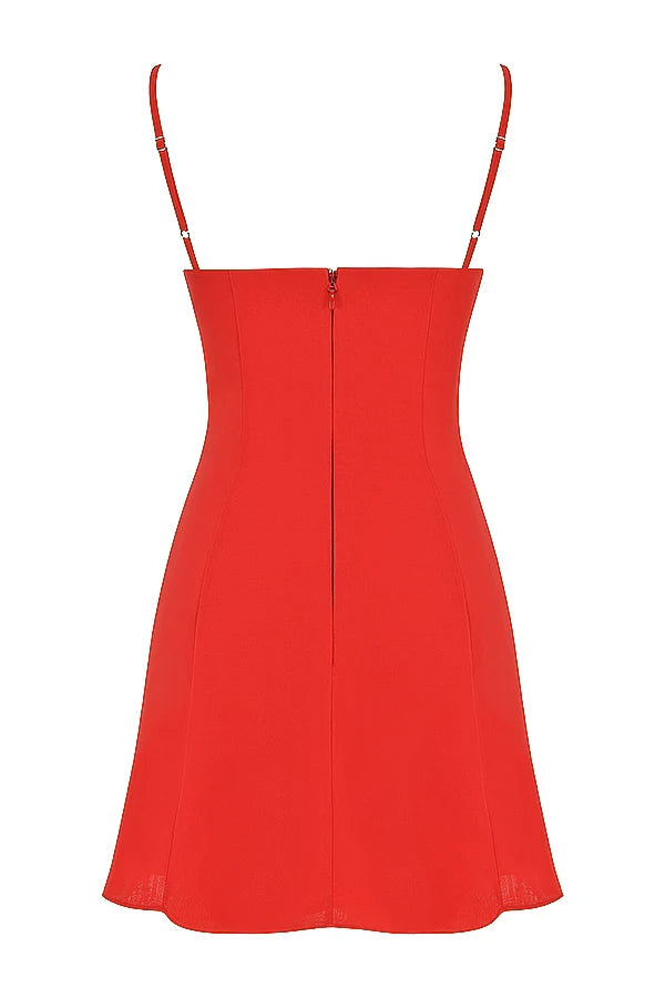 red mini dress