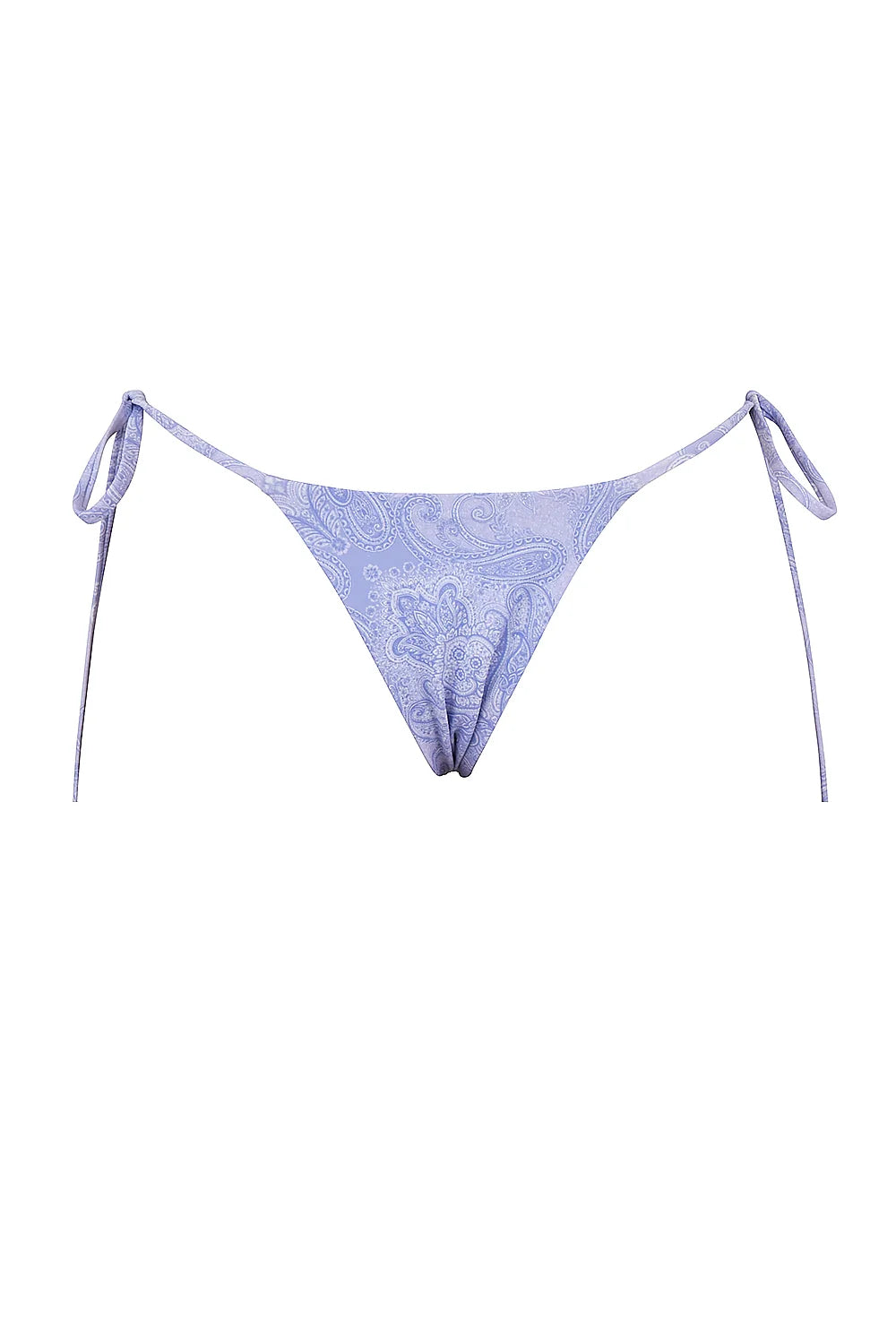 lavender paisley tie side bikini bottom
