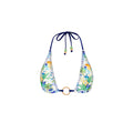 Lace Stitch Ring Halter Bikini Top - Blue Crush