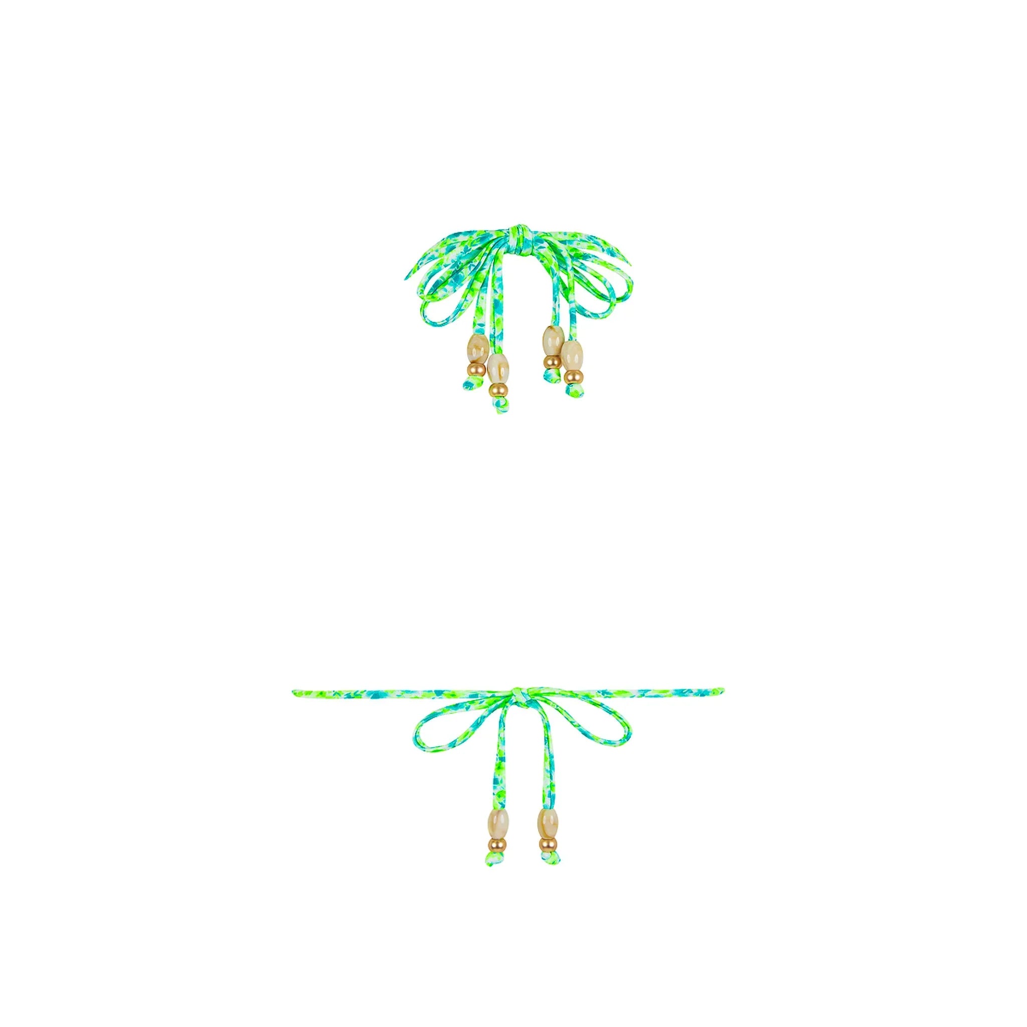 Halter Bralette Bikini Top - Apple Blossom