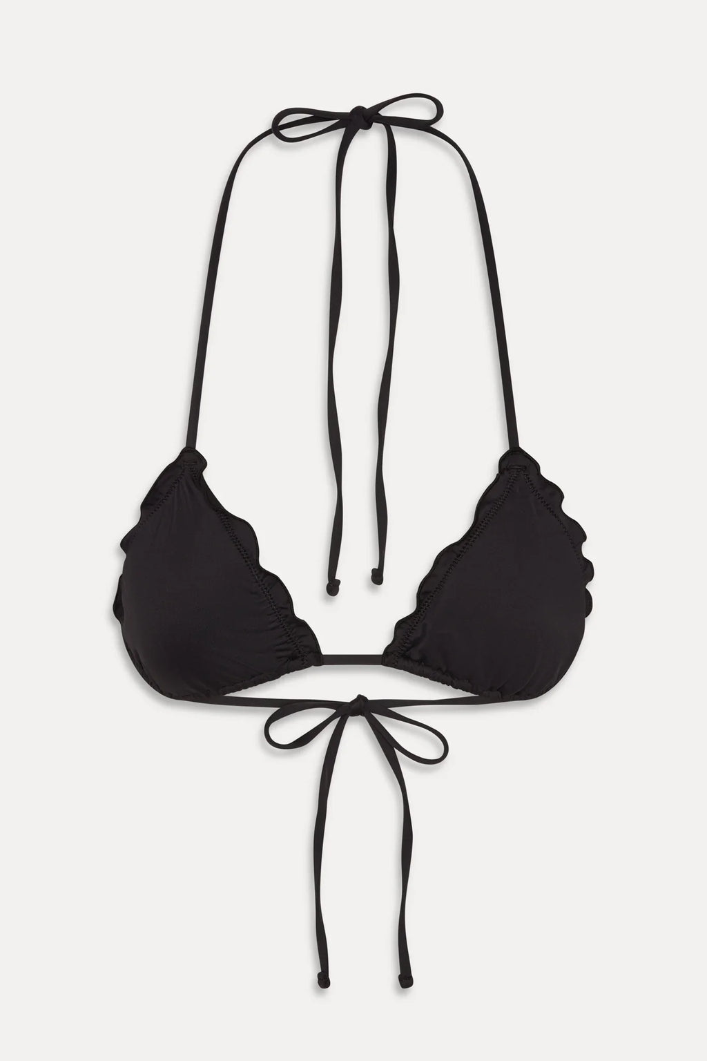 Tidal Skimpy Halter Bikini Top - Black