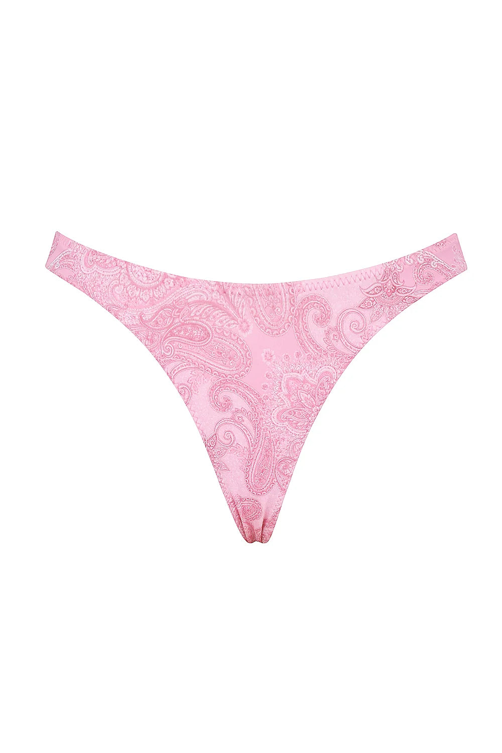 pink paisley high leg bikini bottom