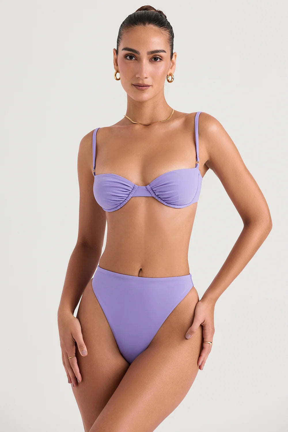 violet underwired bikini top