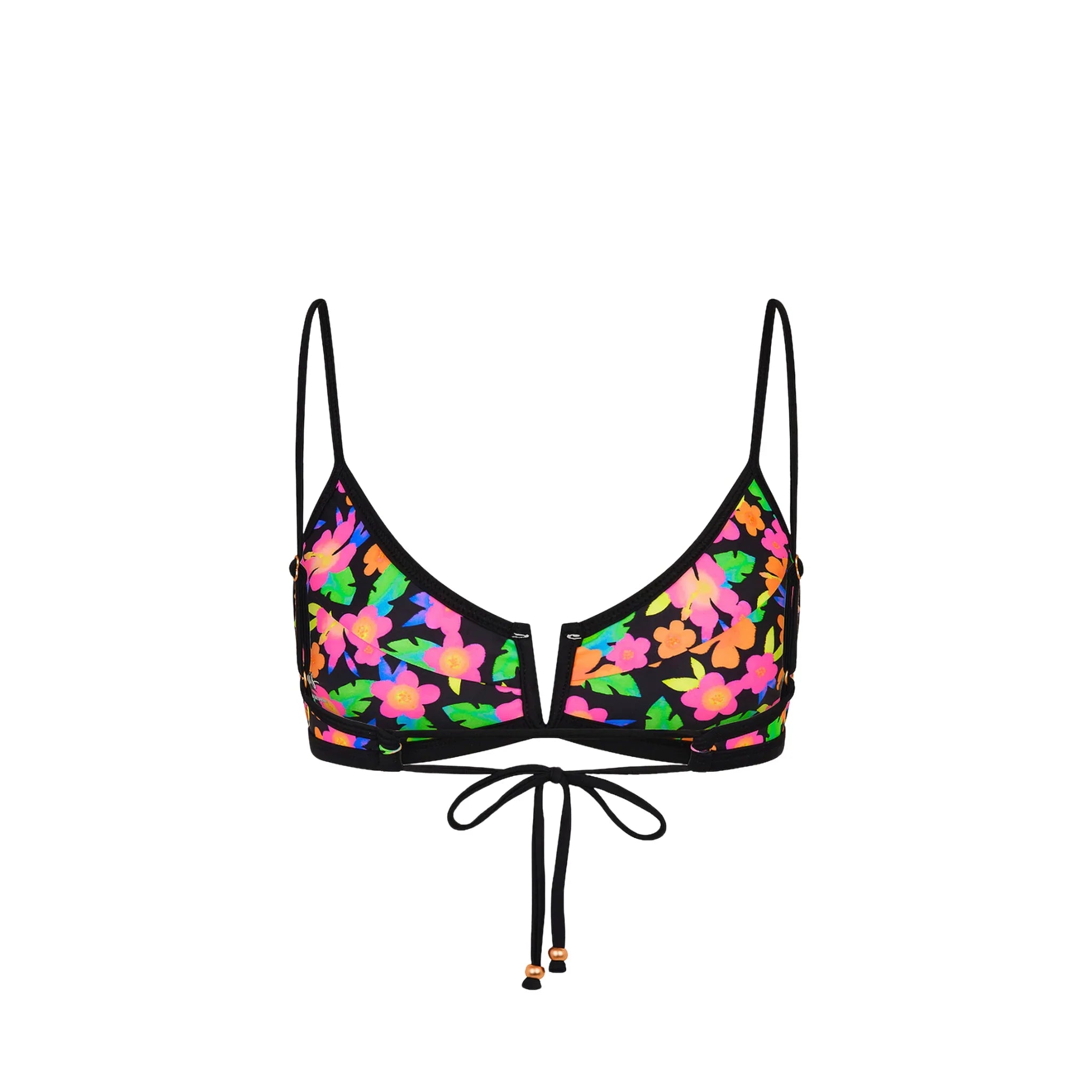 Bind Slim V Crop Bikini Top - Midnight Glow